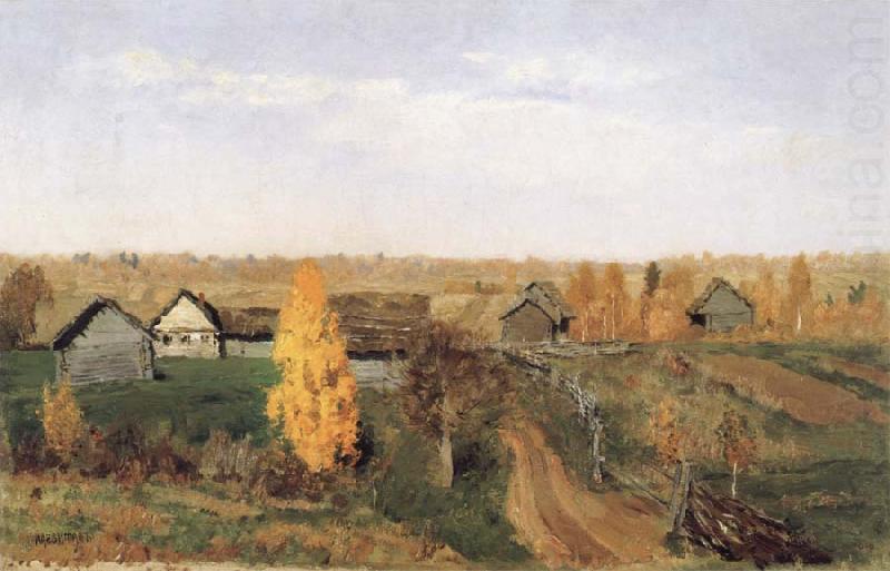 Golden Autumn-village and small town, Levitan, Isaak